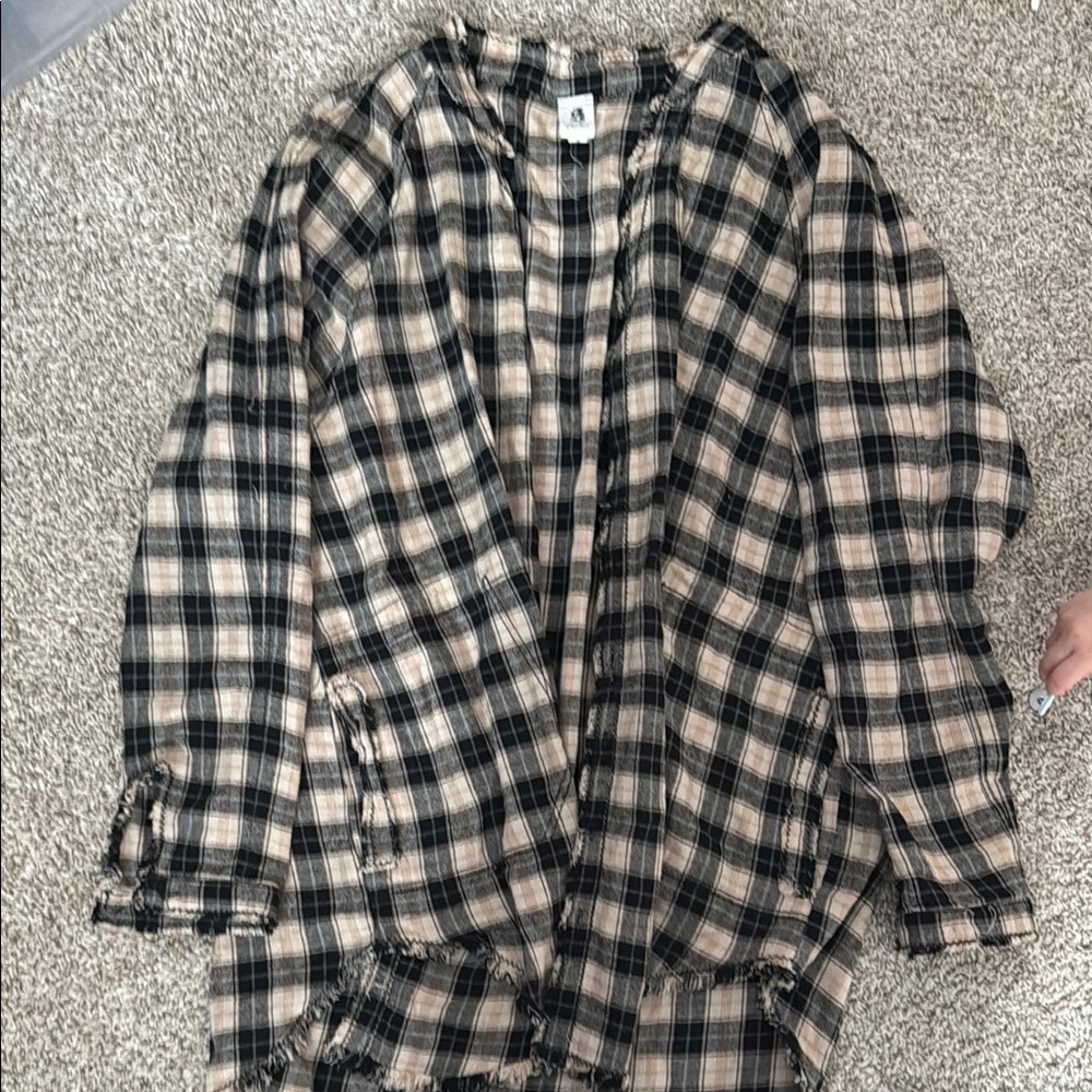 Plaid Flannel Shirt Jacket